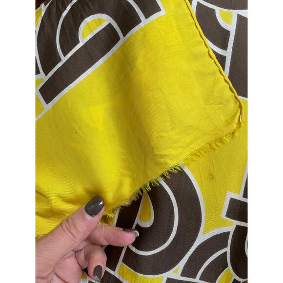 Vintage 70s GIVENCHY Silk Signed Scarf Large Rectangle Geometric Art Deco Print - Picture 7 of 7